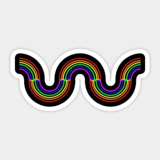 Neon Pride Rainbow Sticker